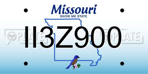 II3Z900 Missouri License Plate