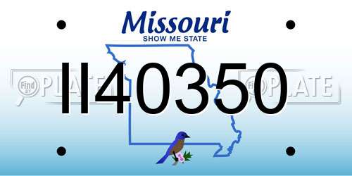 II40350 Missouri License Plate
