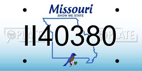 II40380 Missouri License Plate