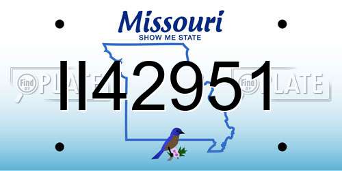 II42951 Missouri License Plate