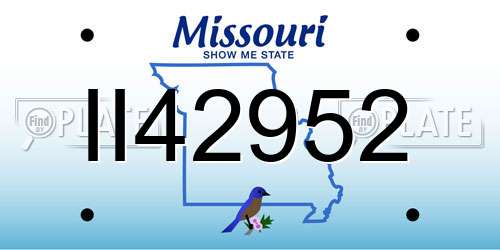 II42952 Missouri License Plate