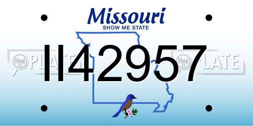 II42957 Missouri License Plate