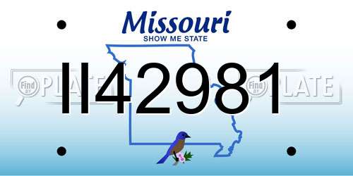 II42981 Missouri License Plate