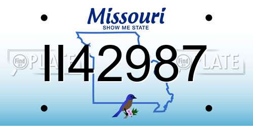 II42987 Missouri License Plate