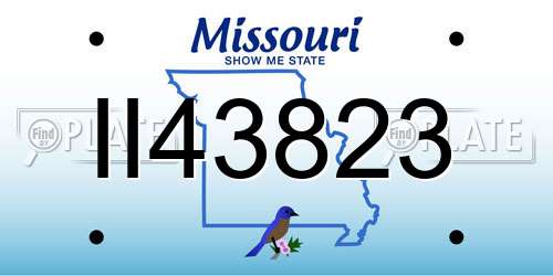 II43823 Missouri License Plate