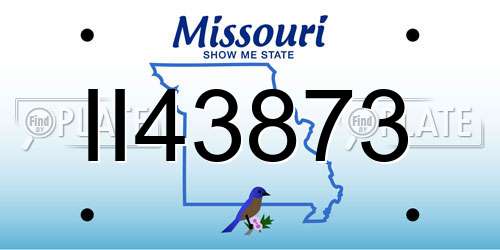 II43873 Missouri License Plate