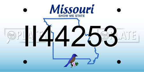 II44253 Missouri License Plate