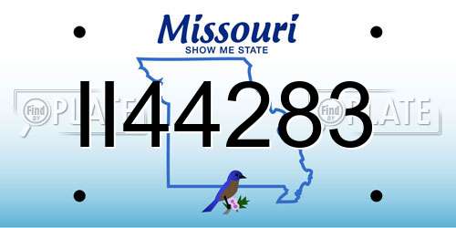 II44283 Missouri License Plate