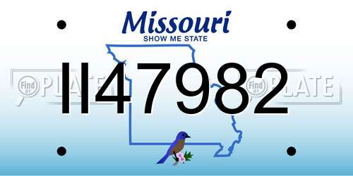 II47982 Missouri License Plate