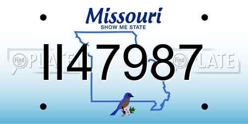 II47987 Missouri License Plate
