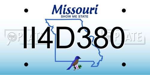 II4D380 Missouri License Plate