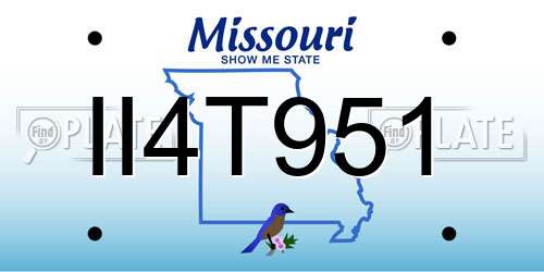 II4T951 Missouri License Plate