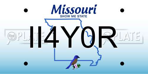 II4Y0R Missouri License Plate