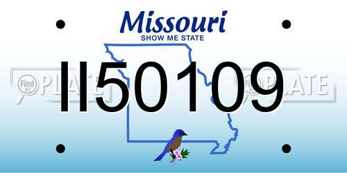 II50109 Missouri License Plate