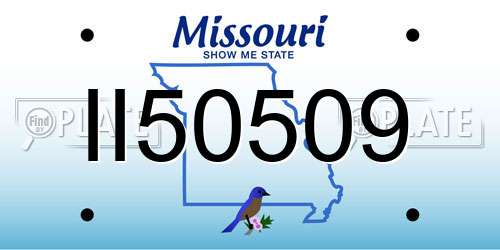 II50509 Missouri License Plate