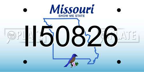 II50826 Missouri License Plate
