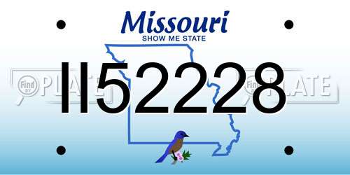 II52228 Missouri License Plate
