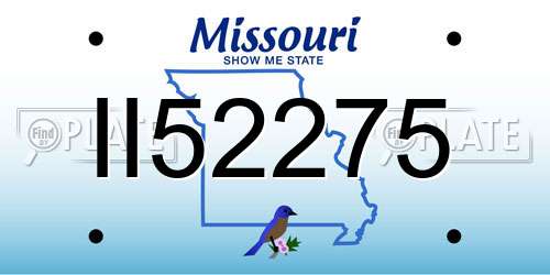II52275 Missouri License Plate