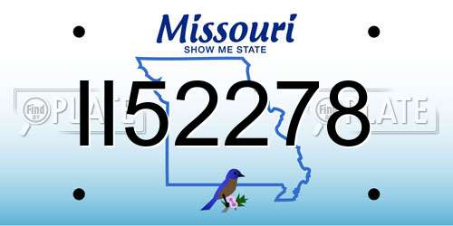 II52278 Missouri License Plate