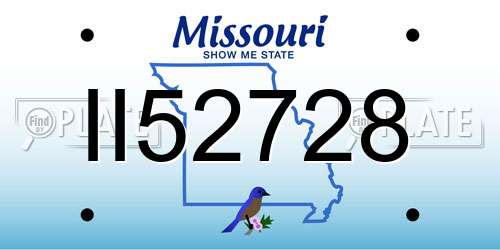 II52728 Missouri License Plate