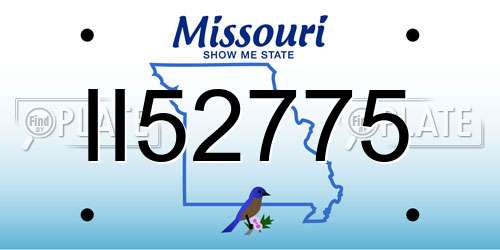 II52775 Missouri License Plate