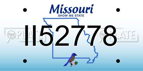 II52778 Missouri License Plate