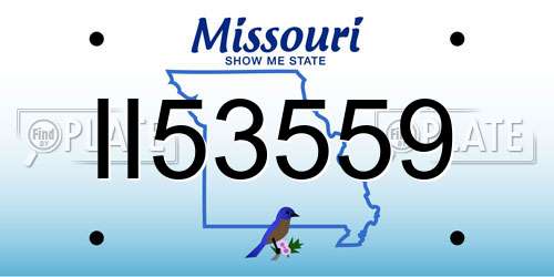 II53559 Missouri License Plate