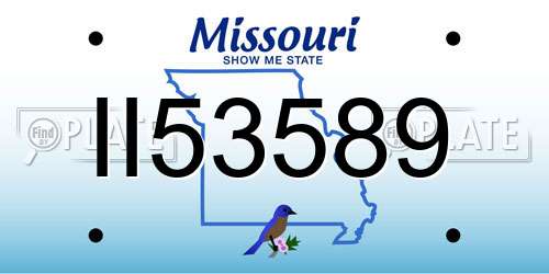 II53589 Missouri License Plate