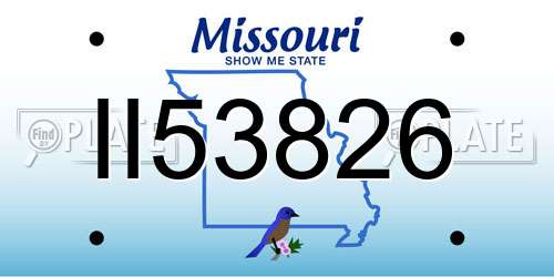 II53826 Missouri License Plate