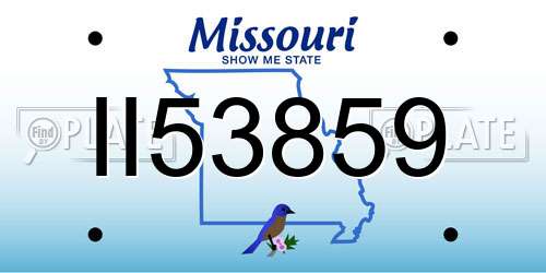 II53859 Missouri License Plate
