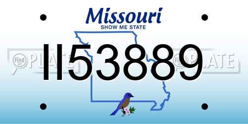 II53889 Missouri License Plate