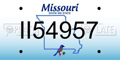 II54957 Missouri License Plate