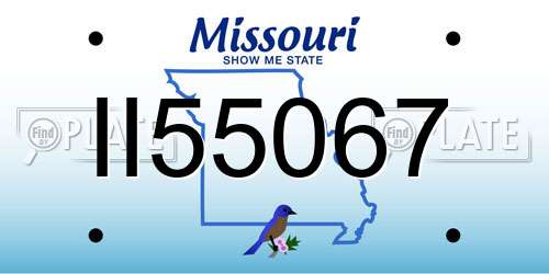 II55067 Missouri License Plate