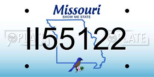 II55122 Missouri License Plate