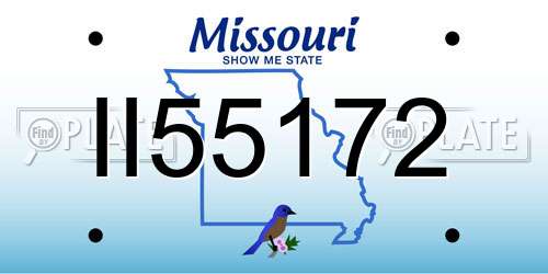 II55172 Missouri License Plate