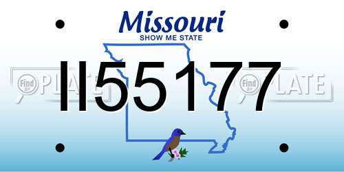 II55177 Missouri License Plate