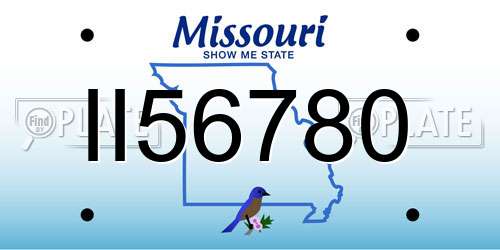 II56780 Missouri License Plate