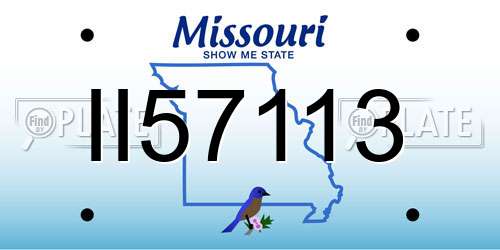 II57113 Missouri License Plate