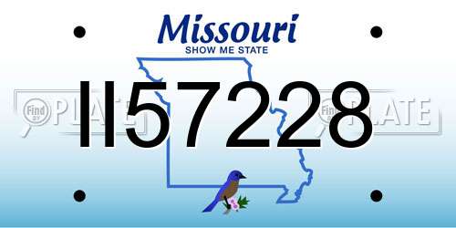 II57228 Missouri License Plate