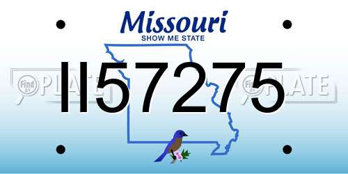 II57275 Missouri License Plate
