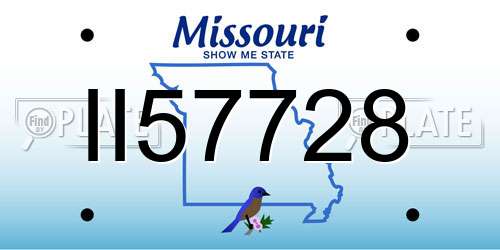 II57728 Missouri License Plate