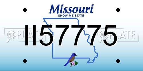 II57775 Missouri License Plate