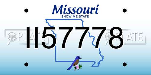 II57778 Missouri License Plate