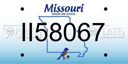 II58067 Missouri License Plate