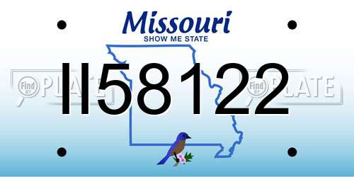 II58122 Missouri License Plate