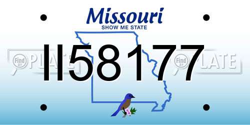 II58177 Missouri License Plate
