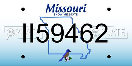 II59462 Missouri License Plate
