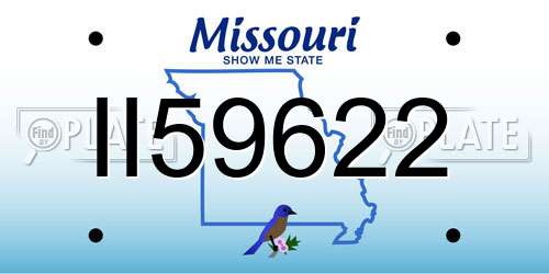 II59622 Missouri License Plate