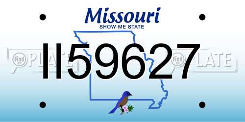 II59627 Missouri License Plate