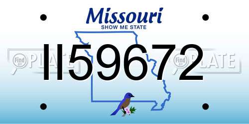 II59672 Missouri License Plate